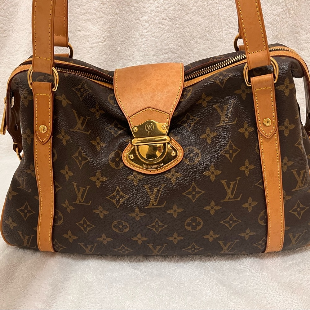 Vintage Louis Vuitton Brown and Tan Shoulder Bag